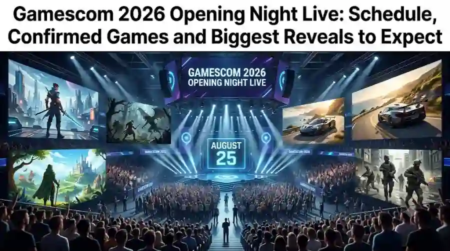 Gamescom 2026 Opening Night Live Schedule, Confirmed Games and Biggest Reveals to Expect