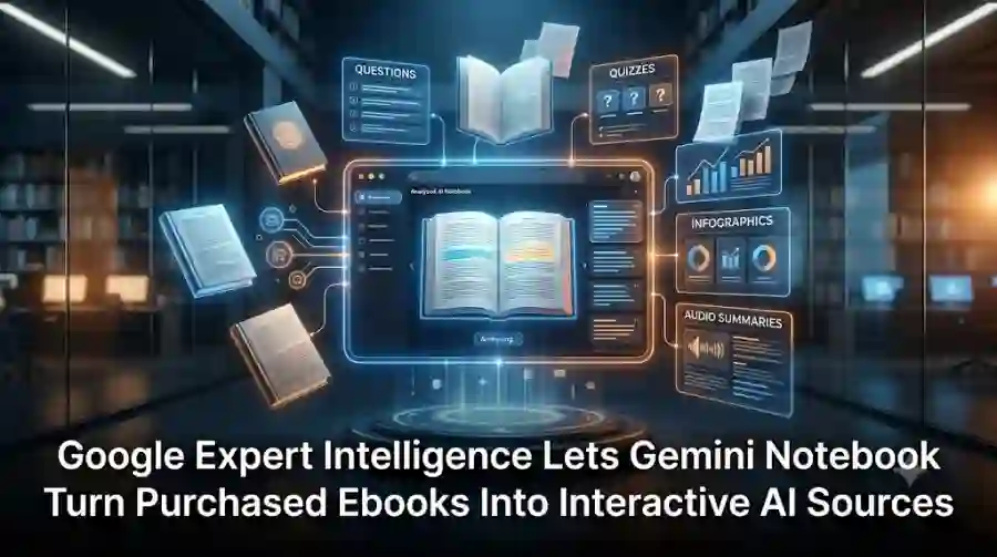 Google Expert Intelligence Lets Gemini Notebook Turn Purchased Ebooks Into Interactive AI Sources