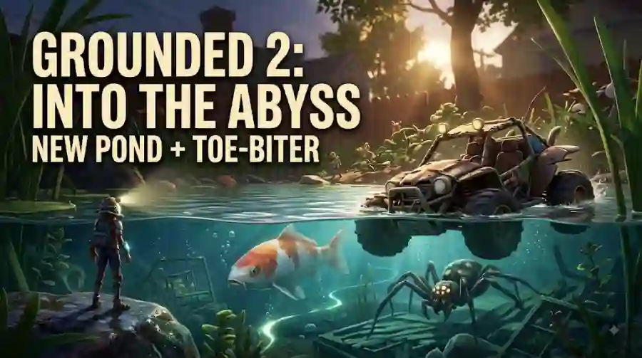 Grounded 2 Into the Abyss Update New Pond Area, Toe-biter Buggy, Diving Gear and PS5 Launch