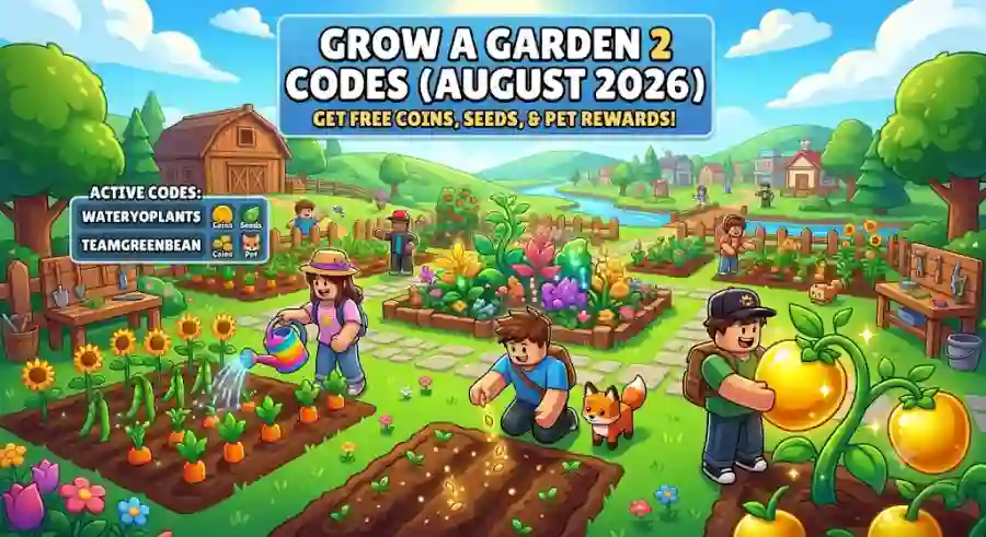 All Working Grow a Garden 2 Codes August 2026 Free Coins, Seeds, Watering Cans and Pet Rewards