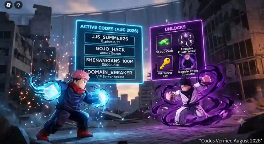 Jujutsu Shenanigans Codes August 2026 Unlock Secret Emotes, Free Rewards and Private Server Access