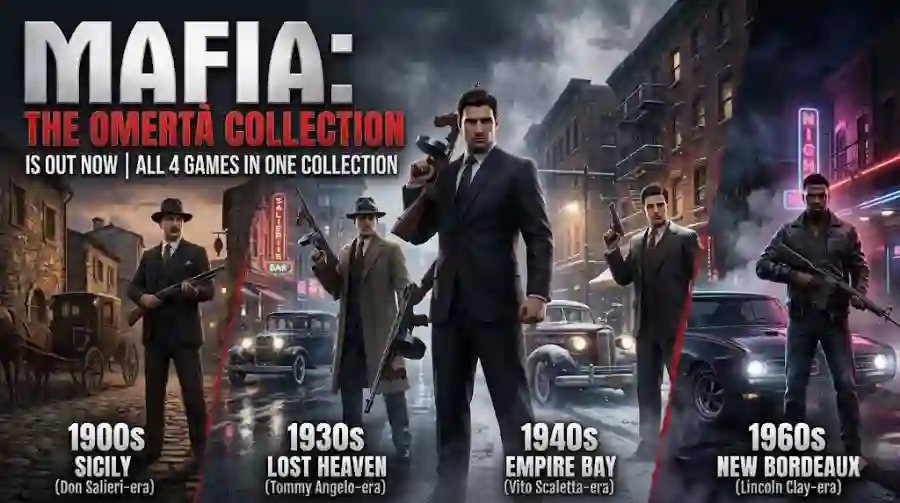 Mafia The Omertà Collection Is Out Now With All Four Mafia Games on PS5, Xbox and PC
