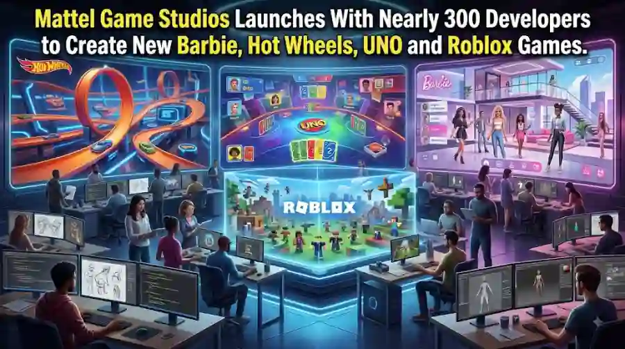 Mattel Game Studios Launches With Nearly 300 Developers to Create New Barbie, Hot Wheels, UNO and Roblox Games