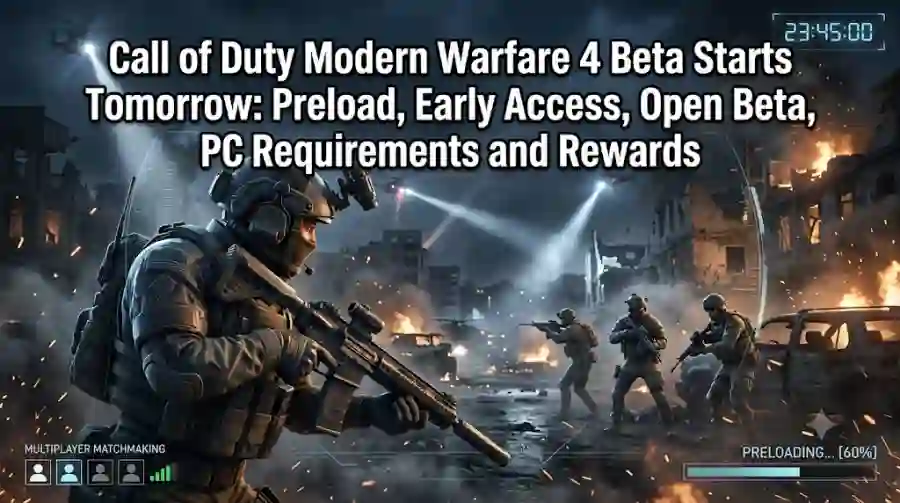 Call of Duty Modern Warfare 4 Beta Starts Tomorrow Preload, Early Access, Open Beta, PC Requirements and Rewards