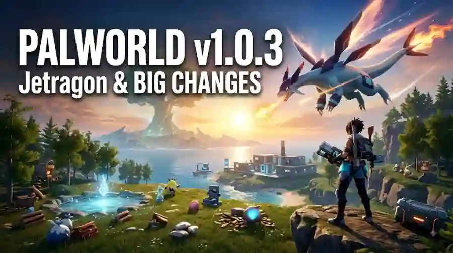 Palworld v1.0.3 Update Full Patch Notes, Jetragon Changes, World Tree Improvements and More