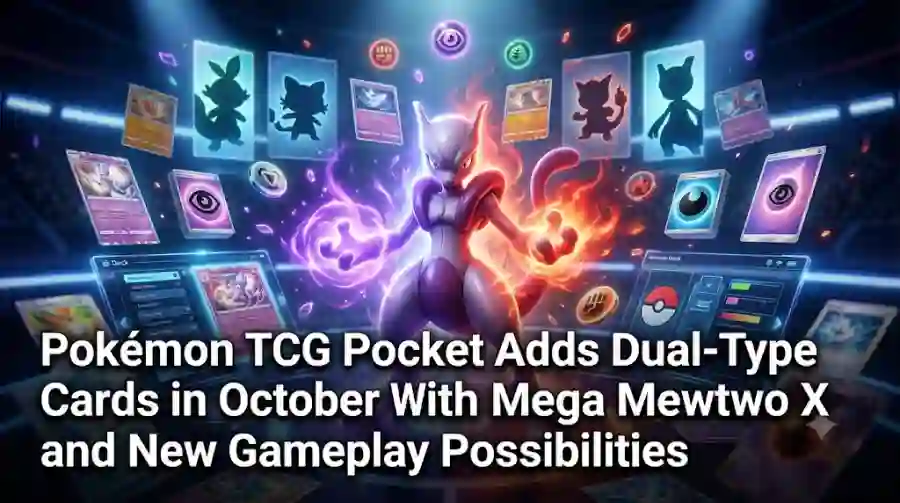 Pokémon TCG Pocket Adds Dual-Type Cards in October With Mega Mewtwo X and New Gameplay Possibilities