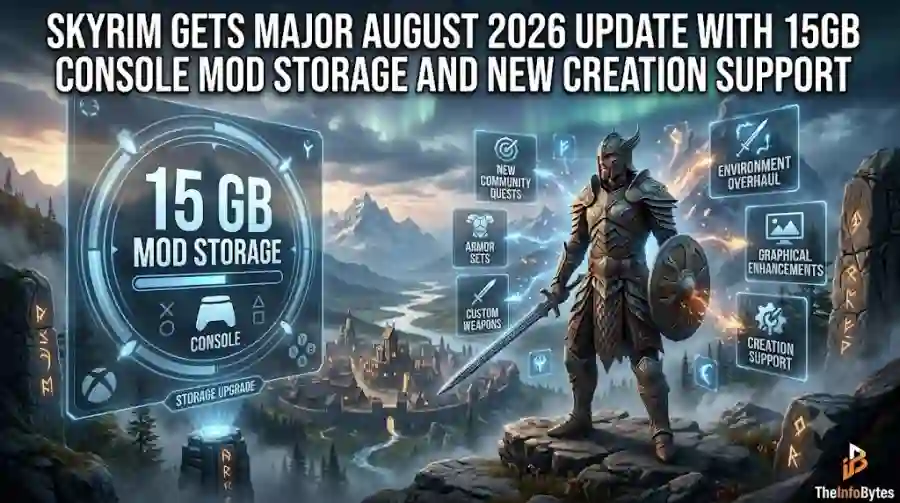 Skyrim Gets Major August 2026 Update With 15GB Console Mod Storage and New Creation Support