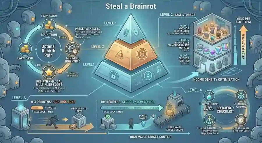 How to Time Rebirths, Maximize Brainrot Income, Secure Your Base and Build a Faster-Scaling Economy in Roblox