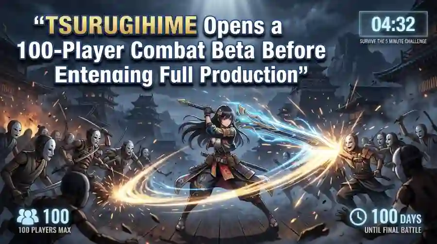 TSURUGIHIME Opens a 100-Player Combat Beta Before Entering Full Production