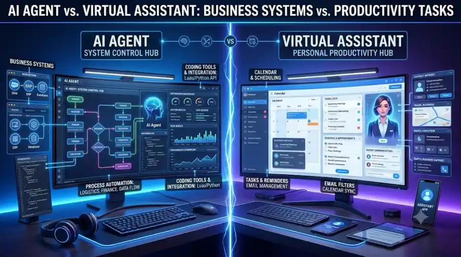 AI Agents vs Virtual Assistants What's the Difference and Which One Should You Use in 2026