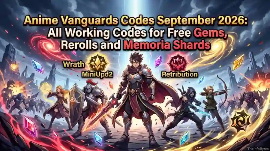Anime Vanguards Codes September 2026 All Working Codes for Free Gems, Rerolls and Memoria Shards