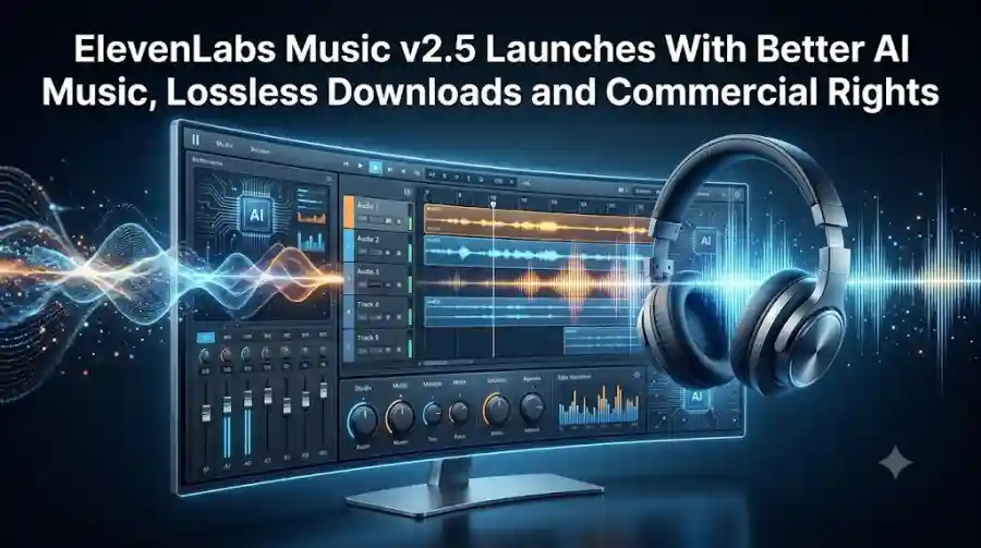 ElevenLabs Music v2.5 Launches With Better AI Music, Lossless Downloads and Commercial Rights