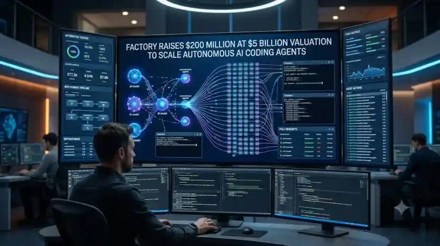 Factory Raises $200 Million at $5 Billion Valuation to Scale Autonomous AI Coding Agents