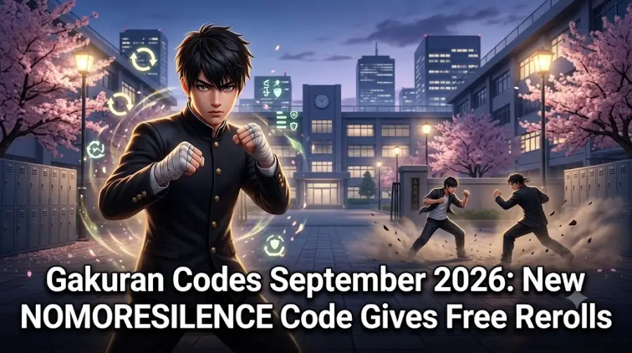Gakuran Codes September 2026: New NOMORESILENCE Code Gives Free Rerolls