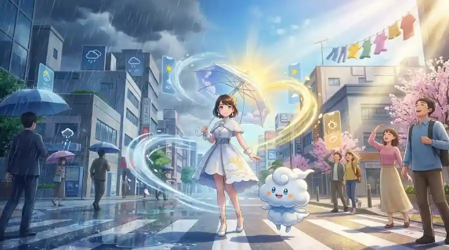 Game Freak Reveals Ame no Chi Hare Onna, a Weather-Driven Mobile “Laundry Game” Coming This Winter