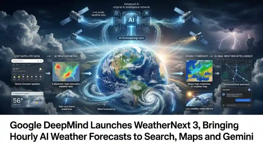 Google DeepMind Launches WeatherNext 3, Bringing Hourly AI Weather Forecasts to Search, Maps and Gemini