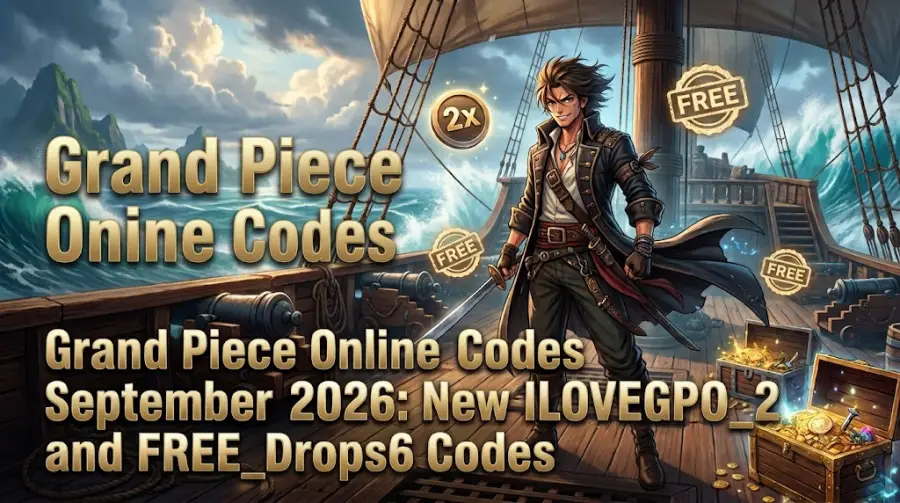 Grand Piece Online Codes September 2026 New ILOVEGPO_2 and FREE_Drops6 Codes