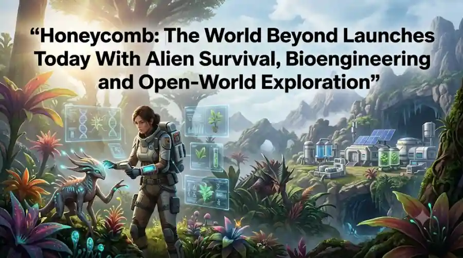 Honeycomb The World Beyond Launches Today With Alien Survival, Bioengineering and Open-World Exploration