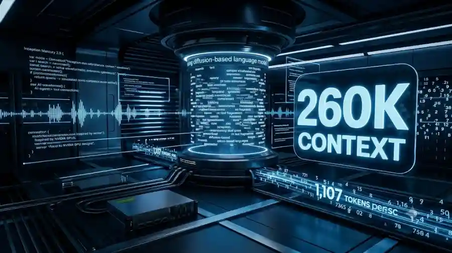 Inception Launches Mercury 2.5 With 1,107 Tokens per Second and 260K Context