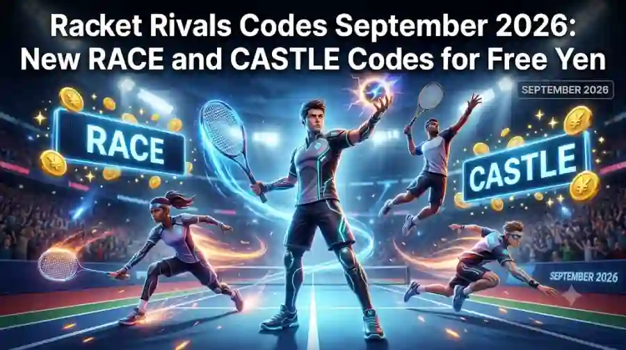 Racket Rivals Codes September 2026 New RACE and CASTLE Codes for Free Yen