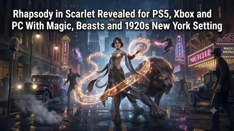 Rhapsody in Scarlet Revealed for PS5, Xbox and PC With Magic, Beasts and 1920s New York Setting