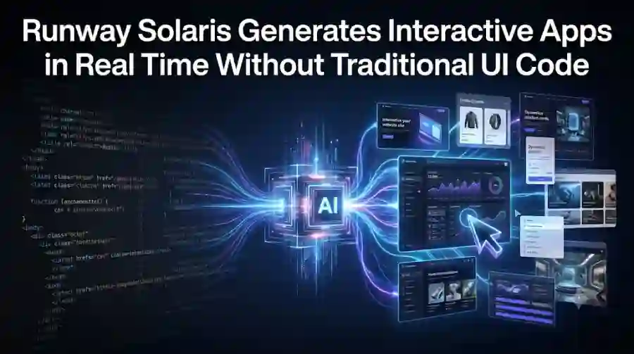 Runway Solaris Generates Interactive Apps in Real Time Without Traditional UI Code
