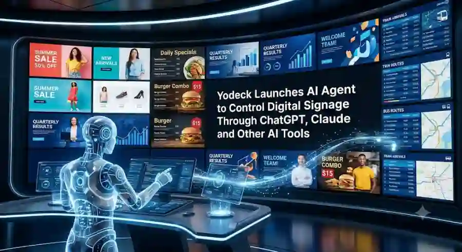 Yodeck Launches AI Agent to Control Digital Signage Through ChatGPT, Claude and Other AI Tools